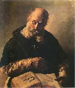 unknow artist Old man with book Spain oil painting artist